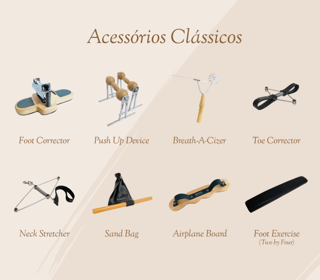 Acessórios clássicos e originais de pilates