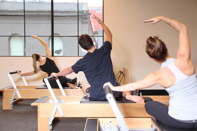 Toque na aula de pilates