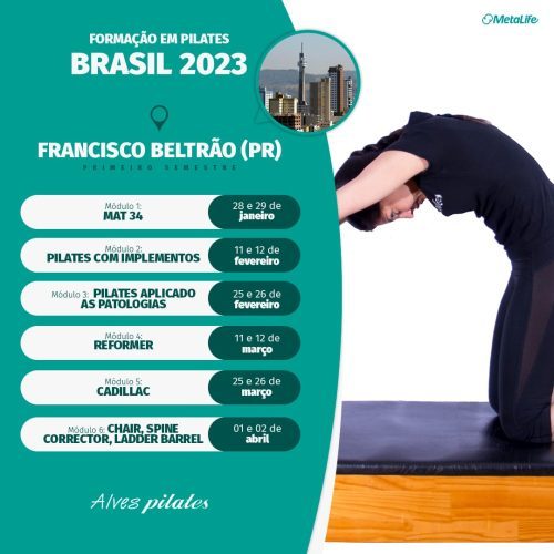 Curso pilates Francisco Beltrão